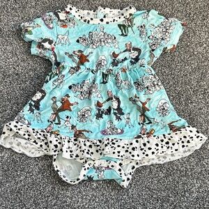 Dalmatian Print Baby Dress with Bloomers